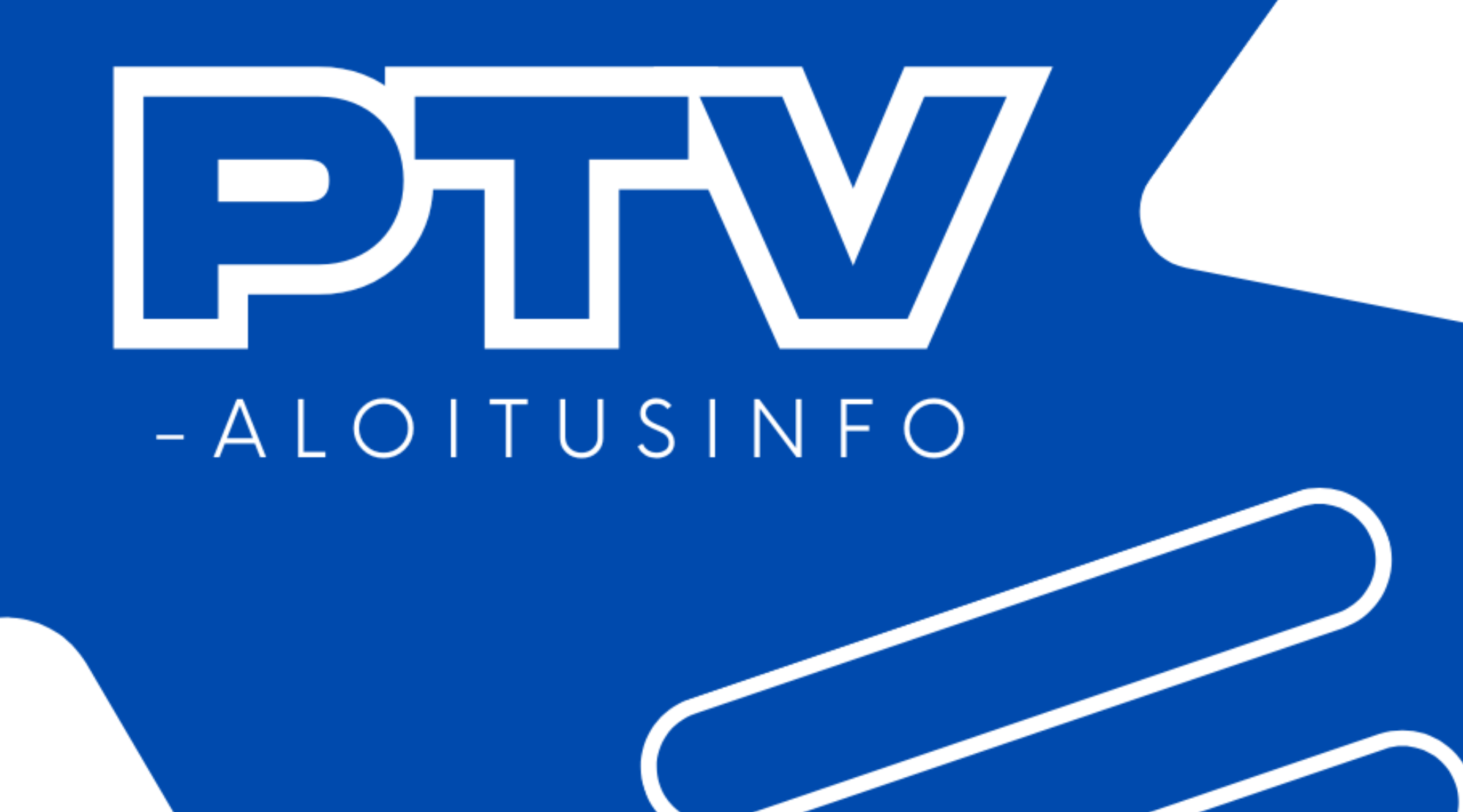 Sininen PTV-aloitusinfo kuvitus.