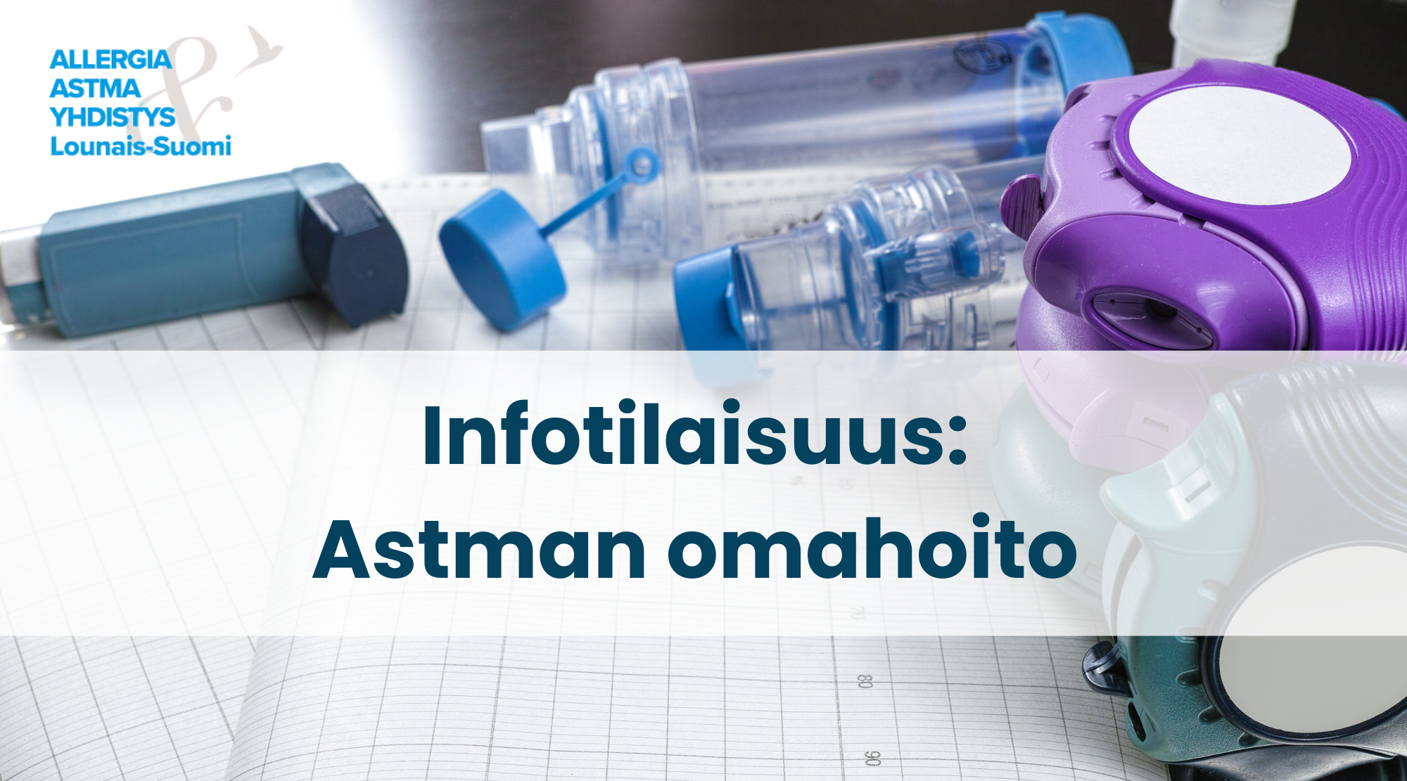 Apuvälineitä astman hoitoon. 